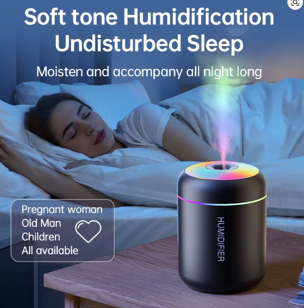 Mini Air Humidifier Diffuser – Sleep Better & Breathe Easier 💨